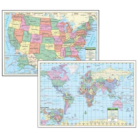 Universal Map Group Llc Universal Map 15752 World Notebook Map With Fact Sheet 15752